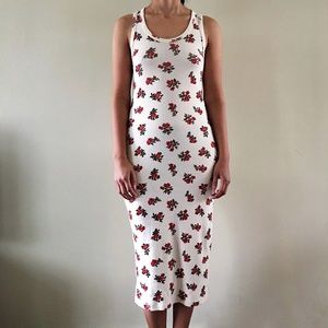 Ribbed Floral Tank Dress